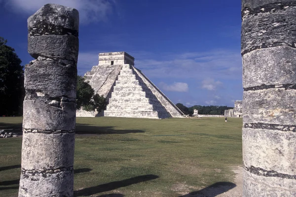 Isla Mujeres Mexiko Leden 2009 Maya Ruiny Kukulkan Pyramide Chichén — Stock fotografie