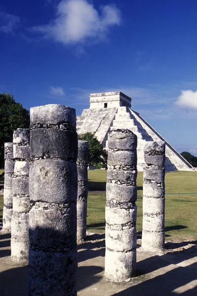 Isla Mujeres Mexiko Leden 2009 Maya Ruiny Kukulkan Pyramide Chichén — Stock fotografie