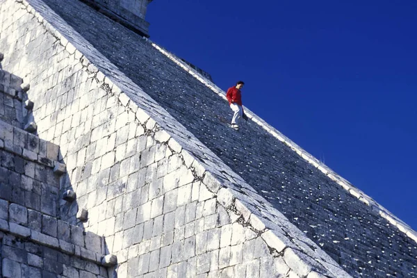 Исла Мухерес Мексика Январь 2009 Года Руины Майя Пирамидой Чичен — стоковое фото