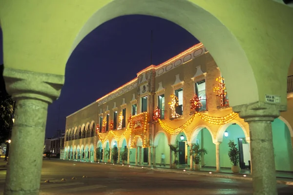 México Valladolid Enero 2009 Plaza Principal Con Casco Antiguo Colonial — Foto de Stock