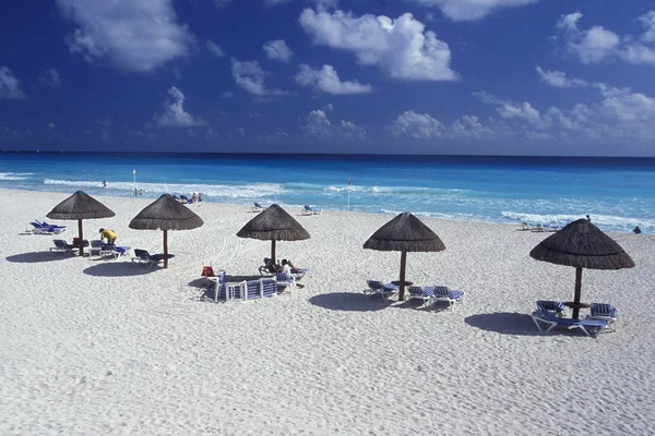 México Cancún Enero 2009 Una Playa Cerca Cancún Yucatán Provincia — Foto de Stock