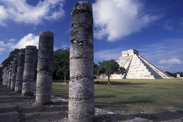 Isla Mujeres México Janeiro 2009 Maya Ruins Kukulkan Pyramide Chichen — Fotografia de Stock