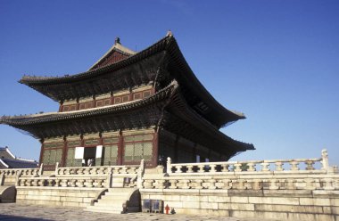 Gyeongbokgung veya Eastaasia Güney Kore'de Seoul şehir sarayda Kyongbokkung. Southkorea, Seoul, Mayıs 2006