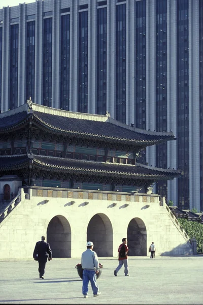Das Gwanghwamun Tor Der Stadt Seoul Südkoreanischen Ostasien Südkorea Seoul — Stockfoto