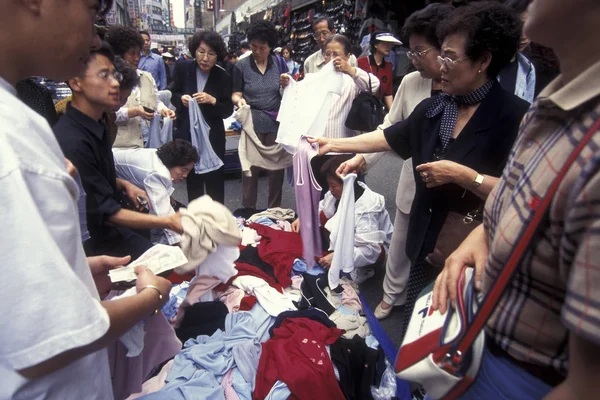 Рынок Текстильных Магазинов Городе Сеул Южной Корее Восточной Азии Саутгемптон — стоковое фото