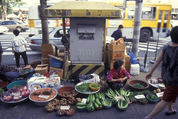 Marché Saml Vergetable Dans Ville Séoul Corée Sud Eastaasia Southkorea — Photo