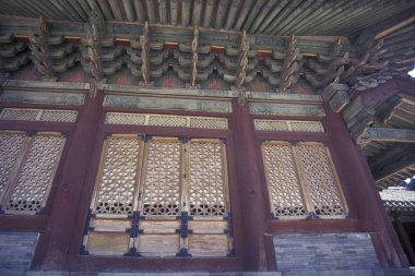 Gyeongbokgung veya Eastaasia Güney Kore'de Seoul şehir sarayda Kyongbokkung. Southkorea, Seoul, Mayıs 2006