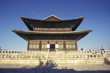 Gyeongbokgung veya Eastaasia Güney Kore'de Seoul şehir sarayda Kyongbokkung. Southkorea, Seoul, Mayıs 2006