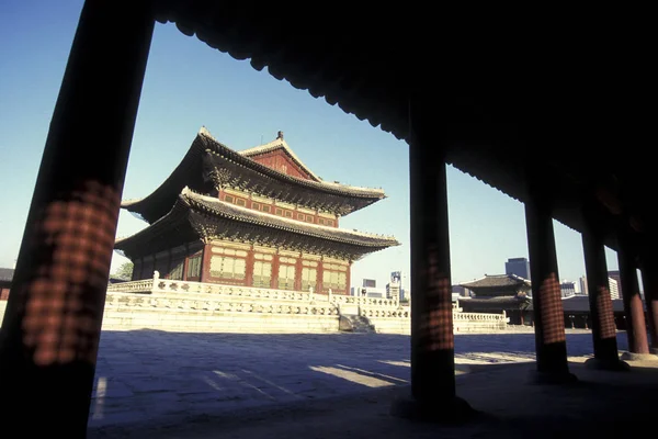 Der Gyeongbokgung Oder Kyongbokkung Palast Der Stadt Seoul Südkorea Ostasien — Stockfoto