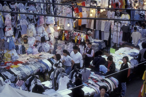 Mercado Loja Textil Cidade Seul Coreia Sul Eastaasia Southkorea Seul — Fotografia de Stock