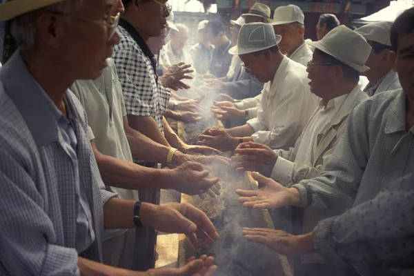Пожилых Людей Иглоукалывание Место Тапколь Прк Городе Сеул Южной Корее — стоковое фото