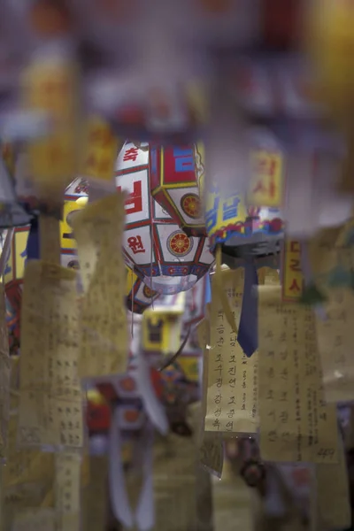 Traditionella Lanternor Jogyesa Templet Staden Seoul Sydkorea Eastaasia Undkorea Seoul — Stockfoto