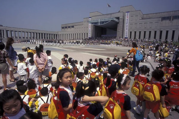 Niños Monumento Del Memorial Guerra Corea Ciudad Seúl Corea Del —  Fotos de Stock