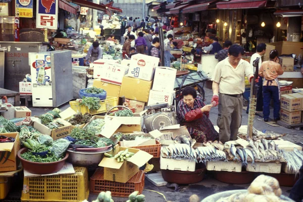 Mercado Alimentos Ciudad Seúl Corea Del Sur Eastaasia Southkorea Seúl —  Fotos de Stock