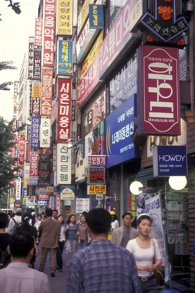 Shopping Street City Seoul South Korea Eastaasia Southkorea Seoul May — Stock Photo, Image