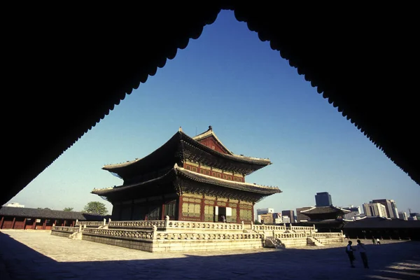 Der Gyeongbokgung Oder Kyongbokkung Palast Der Stadt Seoul Südkorea Ostasien — Stockfoto