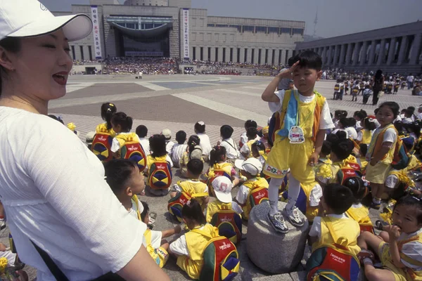 Niños Monumento Del Memorial Guerra Corea Ciudad Seúl Corea Del —  Fotos de Stock