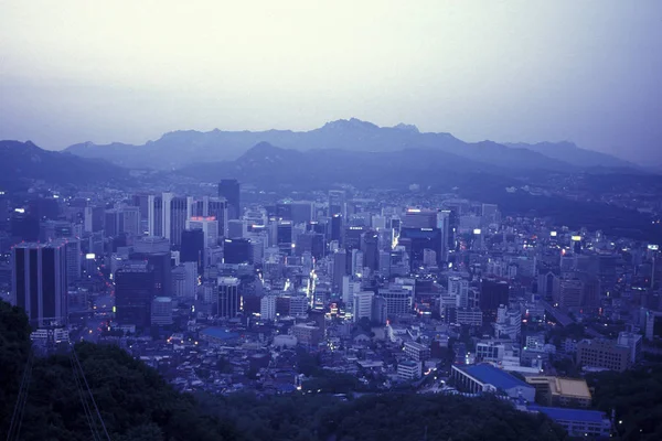 View Seoul Tower City Centre Seoul South Korea Eastaasia Southkorea — Stock Photo, Image