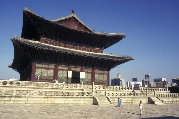 Der Gyeongbokgung Oder Kyongbokkung Palast Der Stadt Seoul Südkorea Ostasien — Stockfoto