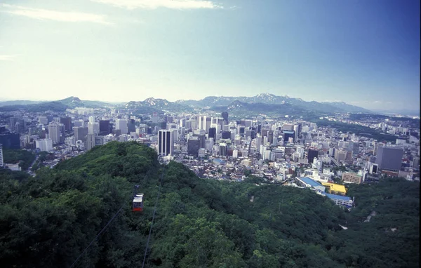 Eastaasia 韓国のソウル市内中心部のソウル タワーからの眺め ソウル 2006 — ストック写真