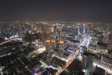  Baiyoke Sky Hotel Southeastasia Tayland Bangkok şehir geceleri görüntüleyin. Tayland, Bangkok, Kasım, 2018