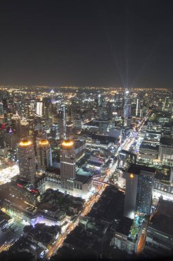  Baiyoke Sky Hotel Southeastasia Tayland Bangkok şehir geceleri görüntüleyin. Tayland, Bangkok, Kasım, 2018