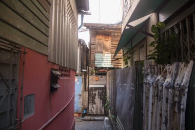 İpek köy Baan Khrua Southeastasia Tayland Bangkok şehir Siam Meydanı'nda bir smal sokak. Tayland, Bangkok, Kasım, 2018