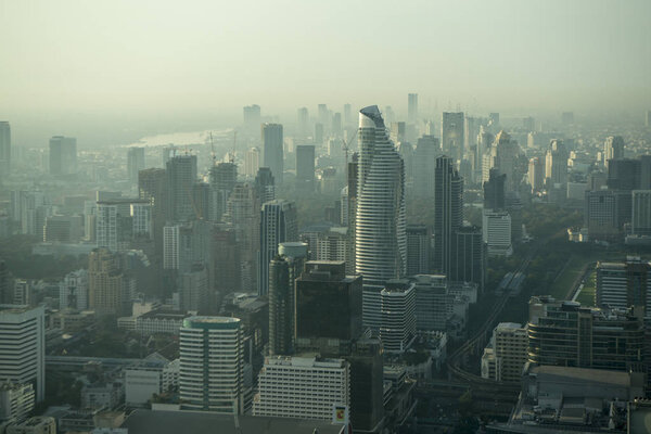 View from the Baiyoke sky Hotel in the city of Bangkok in Thailand in Southeastasia. Thailand, Bangkok, November, 2018