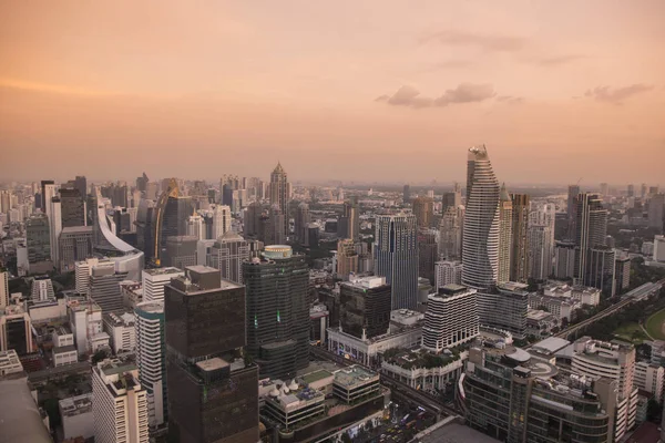 Widok Cru Bar Hotelu Grand Centara Bangkoku Tajlandii Southeastasia Panoramę — Zdjęcie stockowe