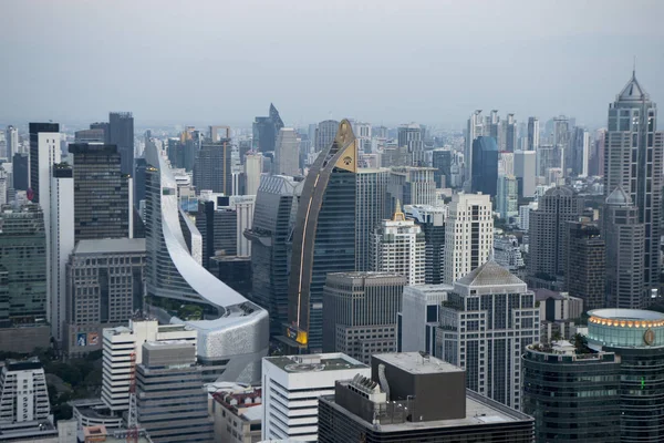 Skyline Bangkok Vista Desde Cru Bar Del Centara Grand Hotel —  Fotos de Stock