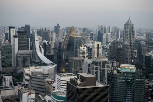 Widok Cru Bar Hotelu Grand Centara Bangkoku Tajlandii Southeastasia Panoramę — Zdjęcie stockowe