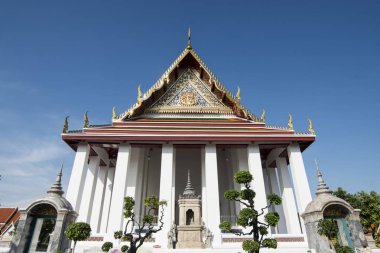 Southeastasia Tayland Bangkok şehir Banglamphu Wat Suthat Tapınağı mimarisi. Tayland, Bangkok, Kasım, 2018
