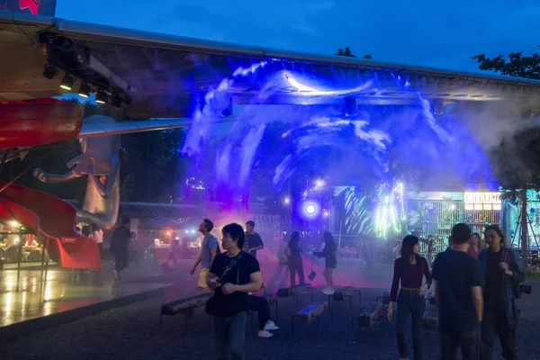 Een Vliegtuig Nacht Chang Chui Vliegtuigen Markt Ten Noorden Van — Stockfoto