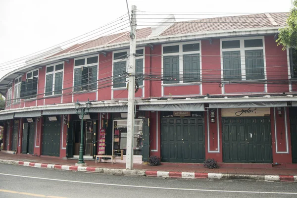 Ein Koloniales Gebäude Der Phra Athit Straße Banglamphu Der Stadt — Stockfoto