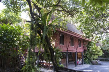 Jim Thompson evinde Siam Square Southeastasia Tayland Bangkok şehir mimarisi. Tayland, Bangkok, Kasım, 2018