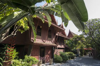 Jim Thompson evinde Siam Square Southeastasia Tayland Bangkok şehir mimarisi. Tayland, Bangkok, Kasım, 2018