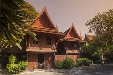 Jim Thompson evinde Siam Square Southeastasia Tayland Bangkok şehir mimarisi. Tayland, Bangkok, Kasım, 2018