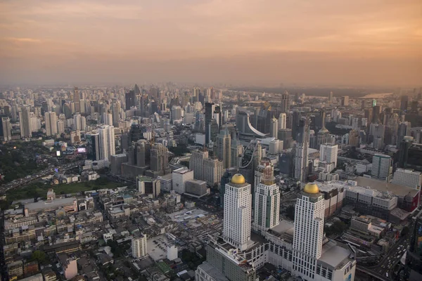 Vista Desde Baiyoke Sky Hotel Ciudad Bangkok Tailandia Southeastasia Tailandia —  Fotos de Stock