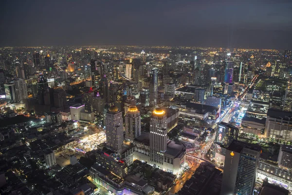 Вид Ночью Отеля Felyoke Sky Городе Бангкок Таиланде Юго Востоке — стоковое фото
