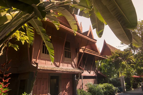 Architettura Jim Thompson House Siam Square Nella Città Bangkok Thailandia — Foto Stock