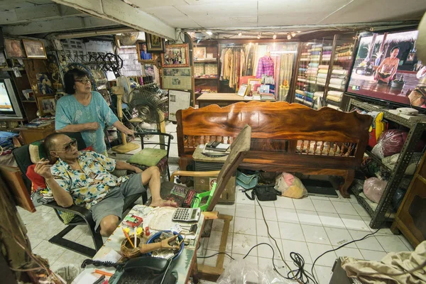 Livingroom Silk Production Factory Aood Bankura Thai Silk Silk Village — Stock Photo, Image