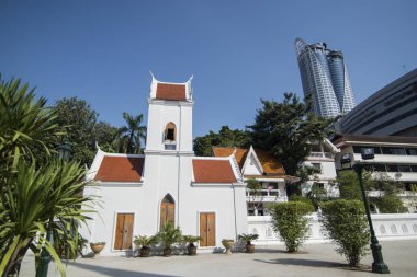 Wat Pathum Wanaram Southeastasia Tayland Bangkok şehir mimarisi. Tayland, Bangkok, Kasım, 2018