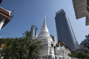 Wat Pathum Wanaram Southeastasia Tayland Bangkok şehir mimarisi. Tayland, Bangkok, Kasım, 2018