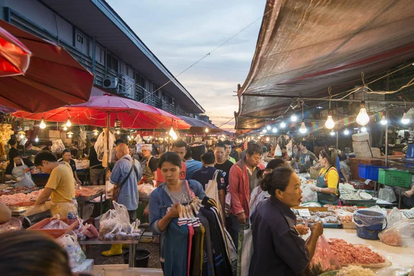 Мясной Рынок Продовольственном Рынке Клонг Клонг Городе Бангкок Таиланде Юго — стоковое фото