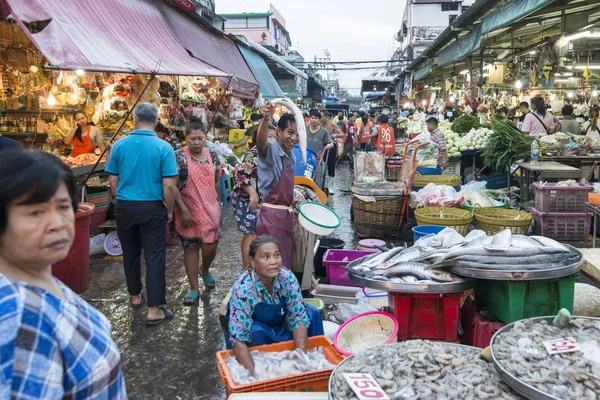 位于泰国曼谷的 Khlong Toey Khlong Toey 市场的鱼市场 2018年11月 — 图库照片