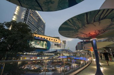 Mbk alışveriş Sian Meydanı Southeastasia Tayland Bangkok şehir merkezinde. Tayland, Bangkok, Kasım, 2018