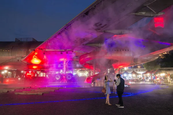 Een Vliegtuig Avond Chang Chui Vliegtuigen Markt Ten Noorden Van — Stockfoto