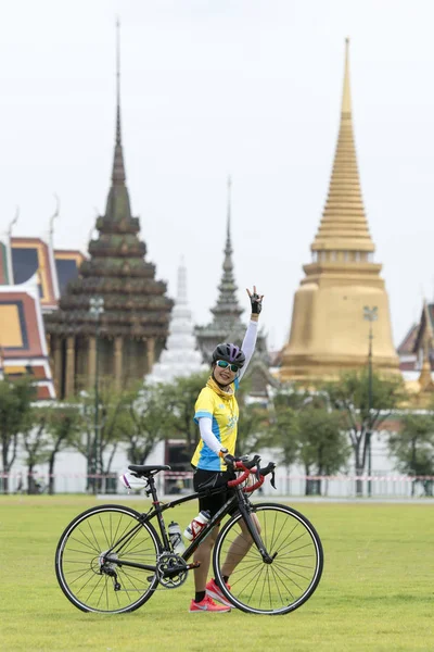 Ein Fahrradevent Wat Phra Kaew Tempel Banglamphu Der Stadt Bangkok — Stockfoto