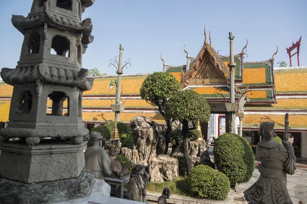 Építészet Wat Suthat Templom Banglamphu Ben Város Bangkok Thaiföld Southeastasia — Stock Fotó