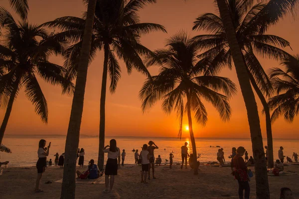 Der Bang Saen Beach Bei Bangsaen Der Provinz Chonburi Thailand — Stockfoto